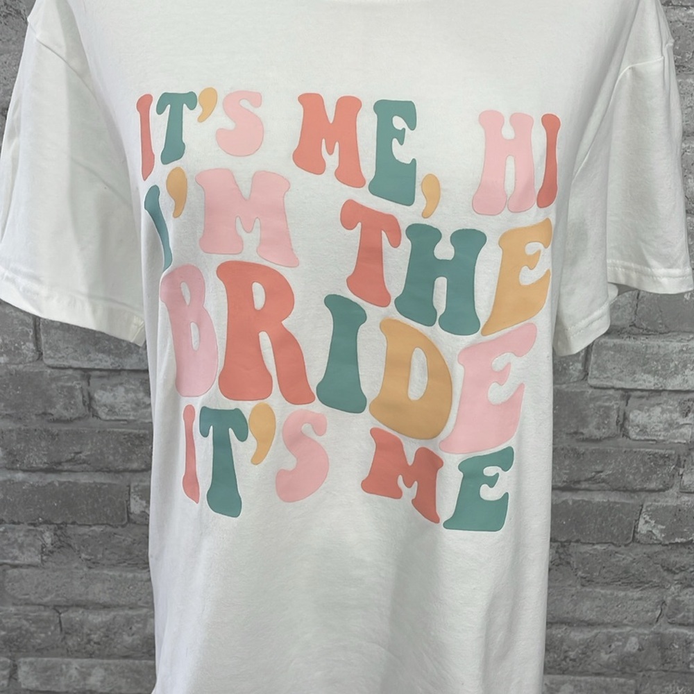 Amazon White Graphic Brides Tee with Colorful Print - Picture 2 of 6